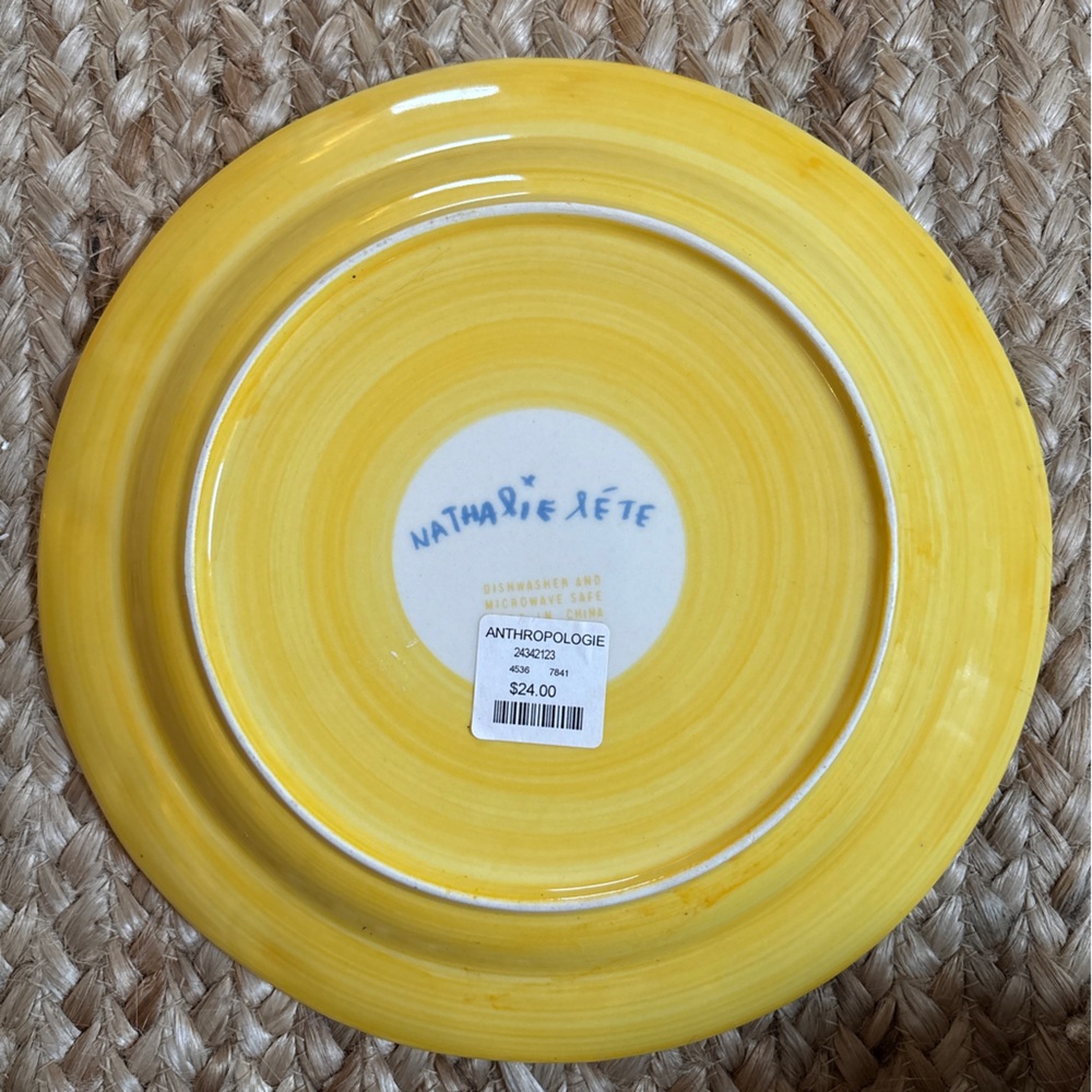 Anthropologie Nathalie Lete Angelfish 10” Dinner Plate BRAND NEW RARE - Picture 3 of 4